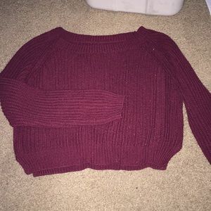 Burgundy crop top